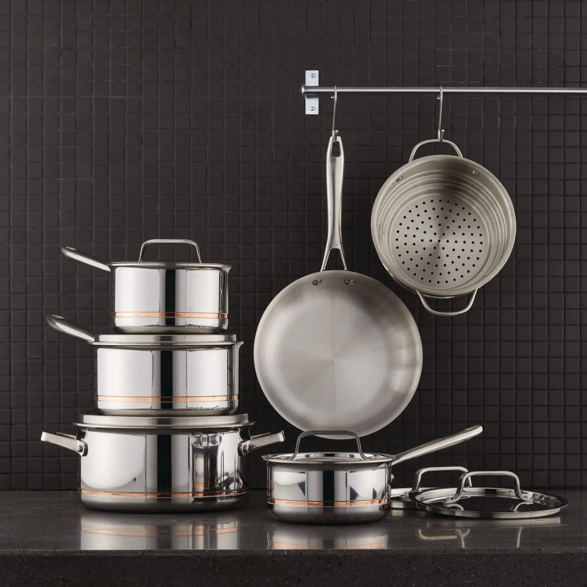 Canadian Professional 12-Piece 5-Ply Copper Core Cookware Set